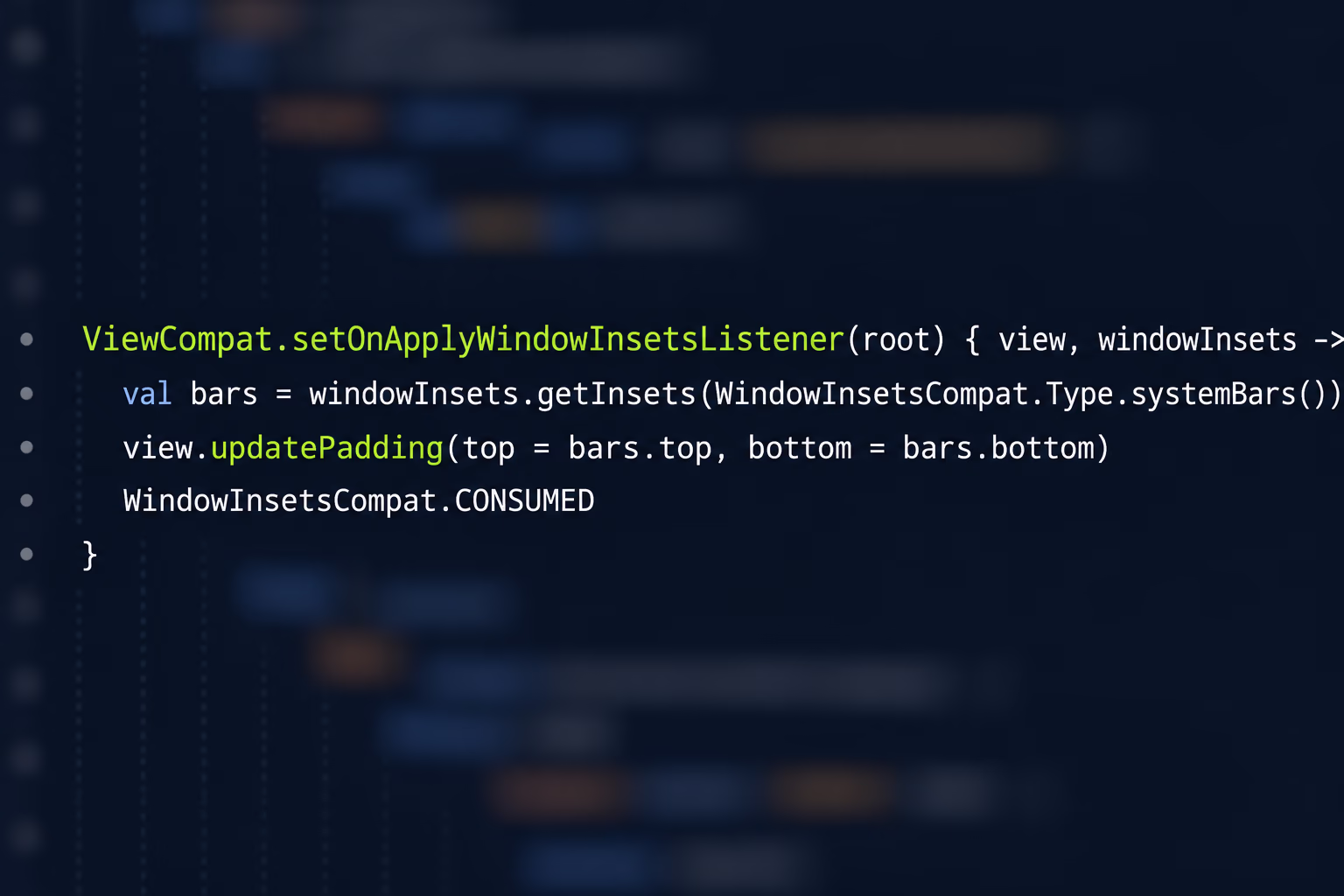 android edge-to-edge insets listener
