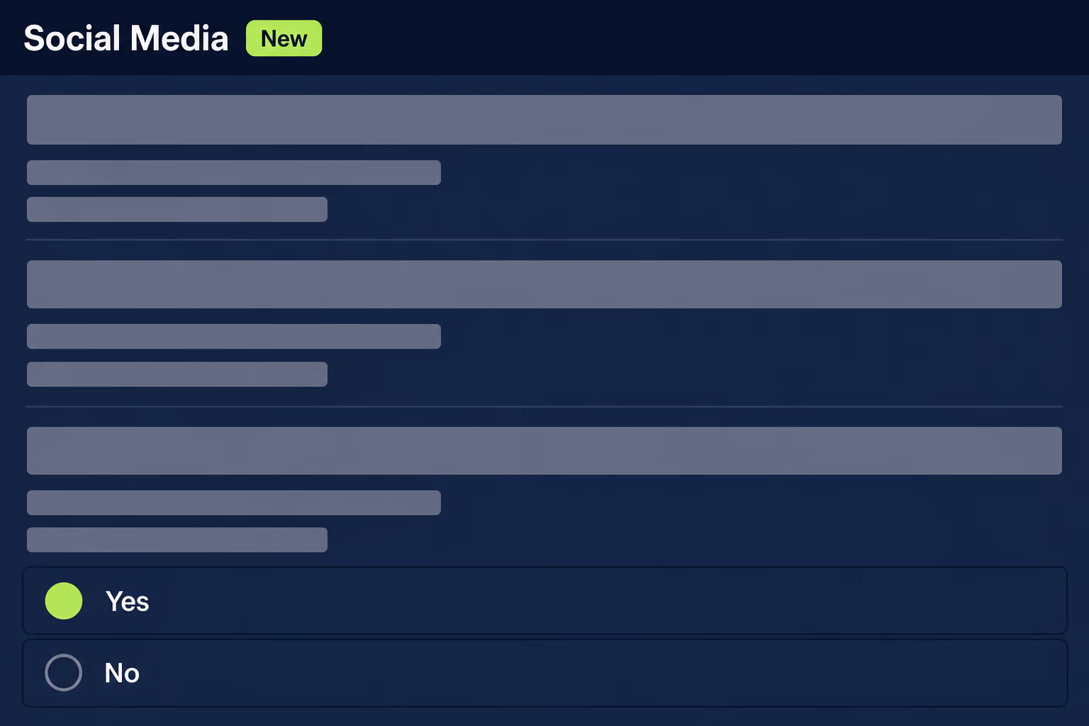 app store social media questionnaire
