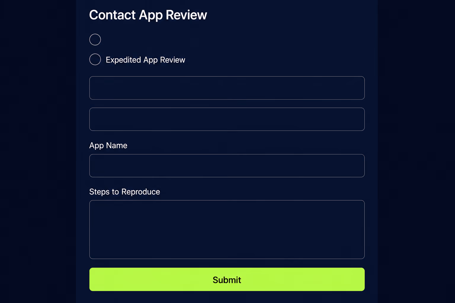 expedited review request form