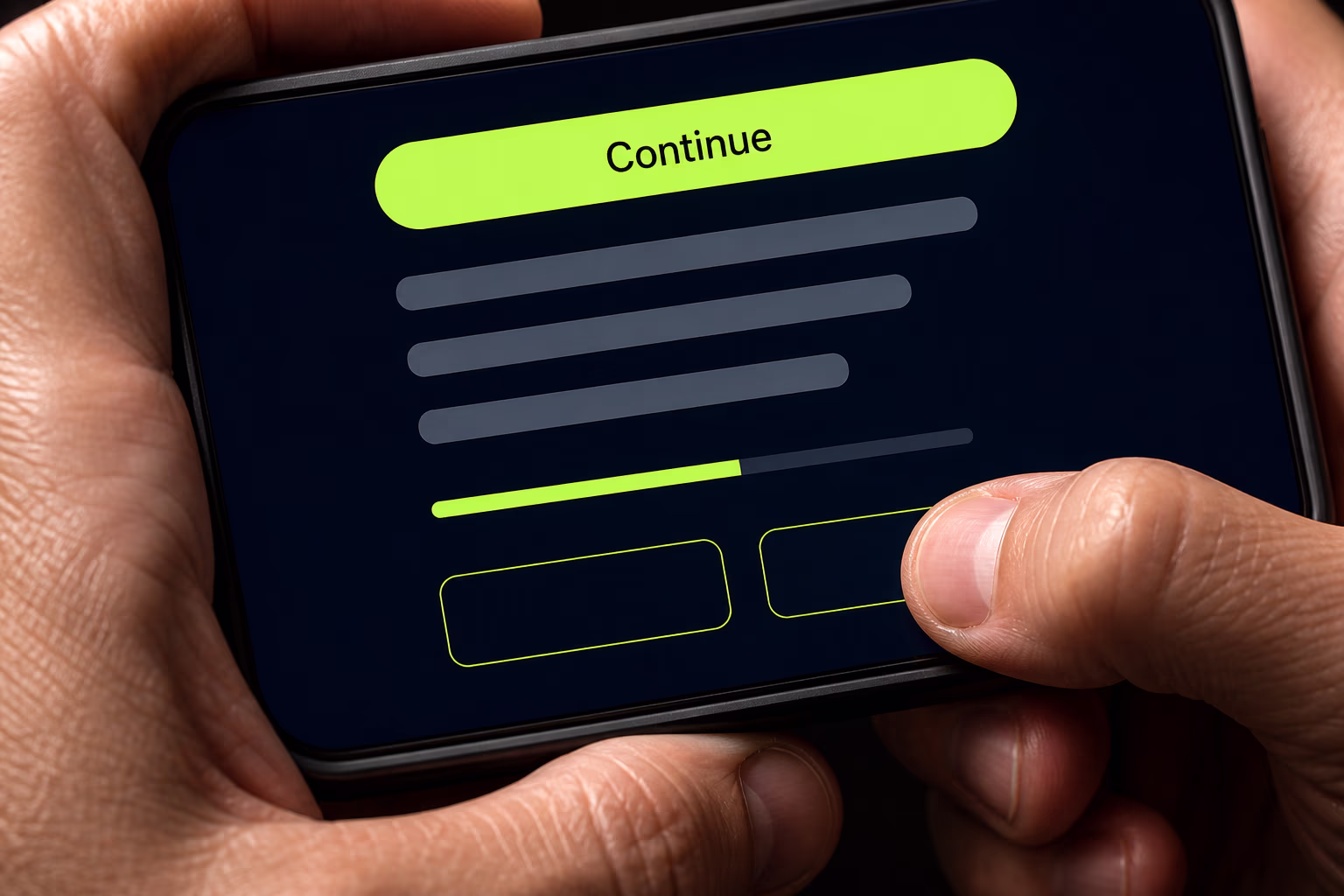 mobile app regression testing pass on a physical device